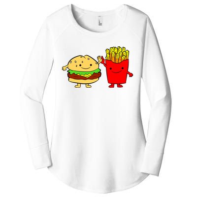 Hamburger Burger Fast Food French Fries Women's Perfect Tri Tunic Long Sleeve Shirt