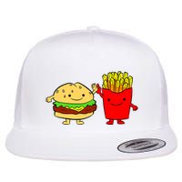 Hamburger Burger Fast Food French Fries Flat Bill Trucker Hat