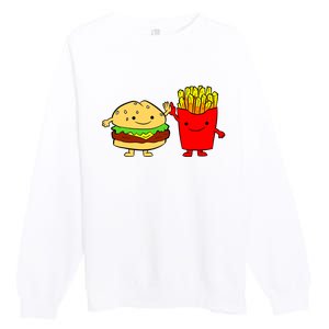 Hamburger Burger Fast Food French Fries Premium Crewneck Sweatshirt