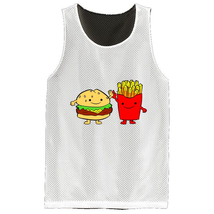Hamburger Burger Fast Food French Fries Mesh Reversible Basketball Jersey Tank