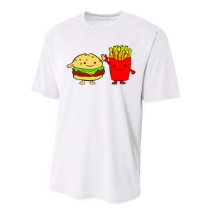 Hamburger Burger Fast Food French Fries Performance Sprint T-Shirt