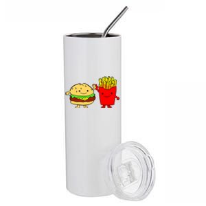 Hamburger Burger Fast Food French Fries Stainless Steel Tumbler