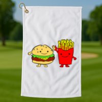 Hamburger Burger Fast Food French Fries Golf Towel