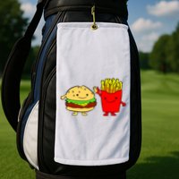 Hamburger Burger Fast Food French Fries Golf Towel