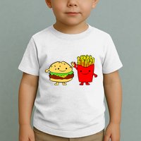 Hamburger Burger Fast Food French Fries Toddler T-Shirt