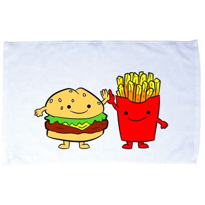 Hamburger Burger Fast Food French Fries Microfiber Hand Towel
