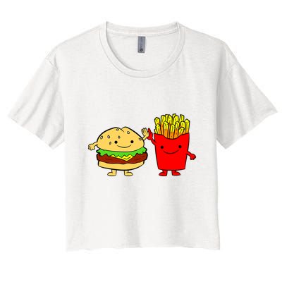 Hamburger Burger Fast Food French Fries Crop Top