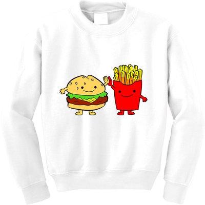 Hamburger Burger Fast Food French Fries Kids Sweatshirt
