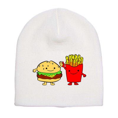 Hamburger Burger Fast Food French Fries Short Acrylic Beanie