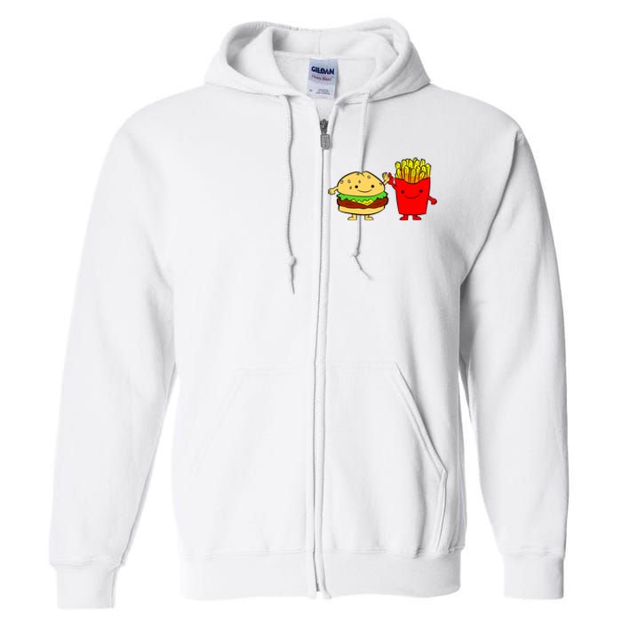 Hamburger Burger Fast Food French Fries Full Zip Hoodie