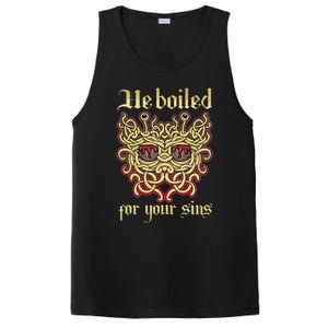 He Boiled For Your Sins Pastafarian Design Cool Gift PosiCharge Competitor Tank