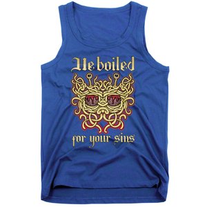 He Boiled For Your Sins Pastafarian Design Cool Gift Tank Top