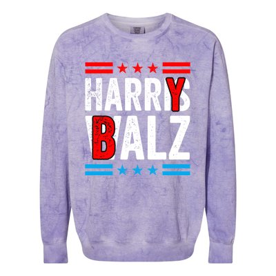 Harry Balz Funny Kamala Harris Political Harris Walz Gift Colorblast Crewneck Sweatshirt