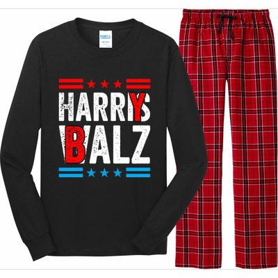 Harry Balz Funny Kamala Harris Political Harris Walz Gift Long Sleeve Pajama Set