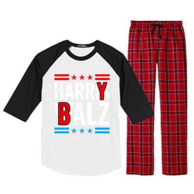 Harry Balz Funny Kamala Harris Political Harris Walz Gift Raglan Sleeve Pajama Set