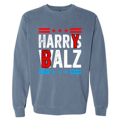 Harry Balz Funny Kamala Harris Political Harris Walz Gift Garment-Dyed Sweatshirt