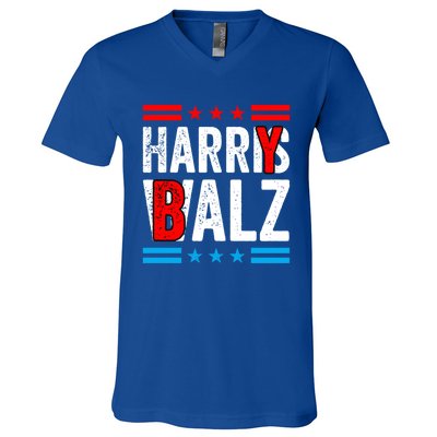 Harry Balz Funny Kamala Harris Political Harris Walz Gift V-Neck T-Shirt