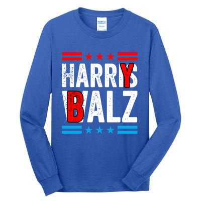 Harry Balz Funny Kamala Harris Political Harris Walz Gift Tall Long Sleeve T-Shirt