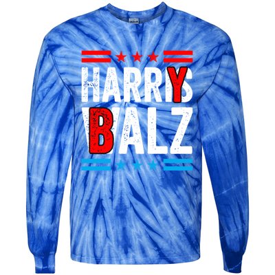 Harry Balz Funny Kamala Harris Political Harris Walz Gift Tie-Dye Long Sleeve Shirt