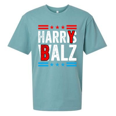 Harry Balz Funny Kamala Harris Political Harris Walz Gift Sueded Cloud Jersey T-Shirt