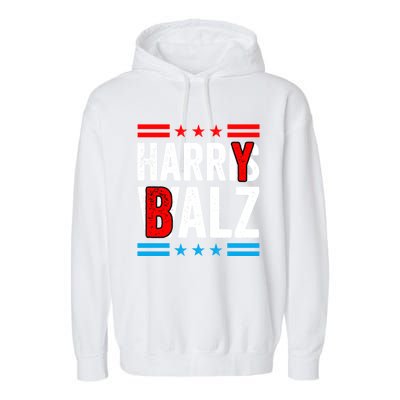 Harry Balz Funny Kamala Harris Political Harris Walz Gift Garment-Dyed Fleece Hoodie