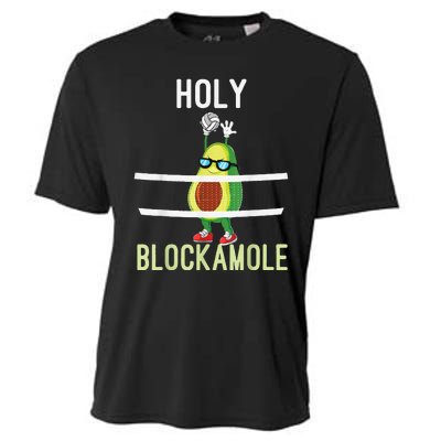 Holy Blockamole Funny Volleyball Block Avocado Cooling Performance Crew T-Shirt