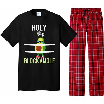 Holy Blockamole Funny Volleyball Block Avocado Pajama Set