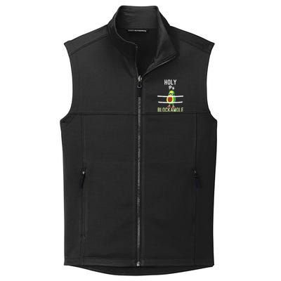 Holy Blockamole Funny Volleyball Block Avocado Collective Smooth Fleece Vest