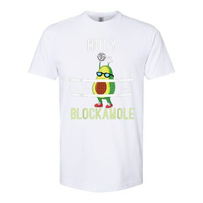 Holy Blockamole Funny Volleyball Block Avocado Softstyle CVC T-Shirt