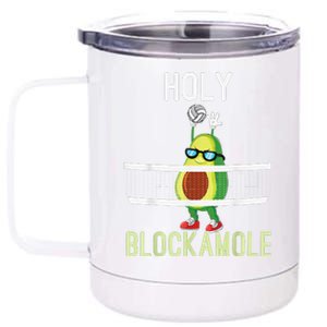 Holy Blockamole Funny Volleyball Block Avocado 12 oz Stainless Steel Tumbler Cup