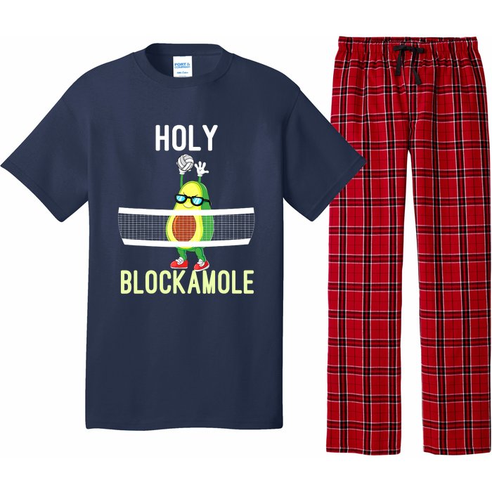 Holy Blockamole Funny Volleyball Block Avocado Teen Girls Pajama Set