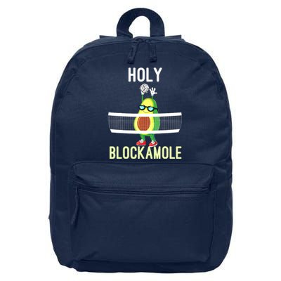 Holy Blockamole Funny Volleyball Block Avocado Teen Girls 16 in Basic Backpack