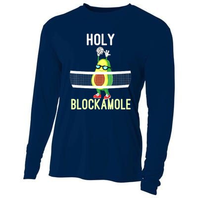 Holy Blockamole Funny Volleyball Block Avocado Teen Girls Cooling Performance Long Sleeve Crew