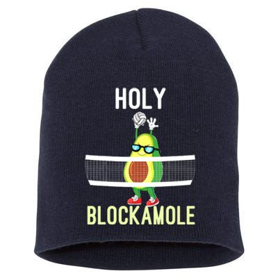 Holy Blockamole Funny Volleyball Block Avocado Teen Girls Short Acrylic Beanie