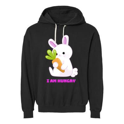 Happy Bunny Funny Garment-Dyed Fleece Hoodie