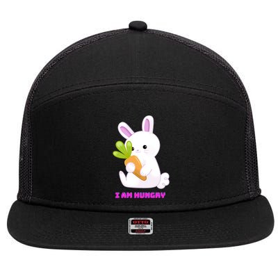 Happy Bunny Funny 7 Panel Mesh Trucker Snapback Hat