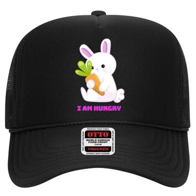 Happy Bunny Funny High Crown Mesh Back Trucker Hat