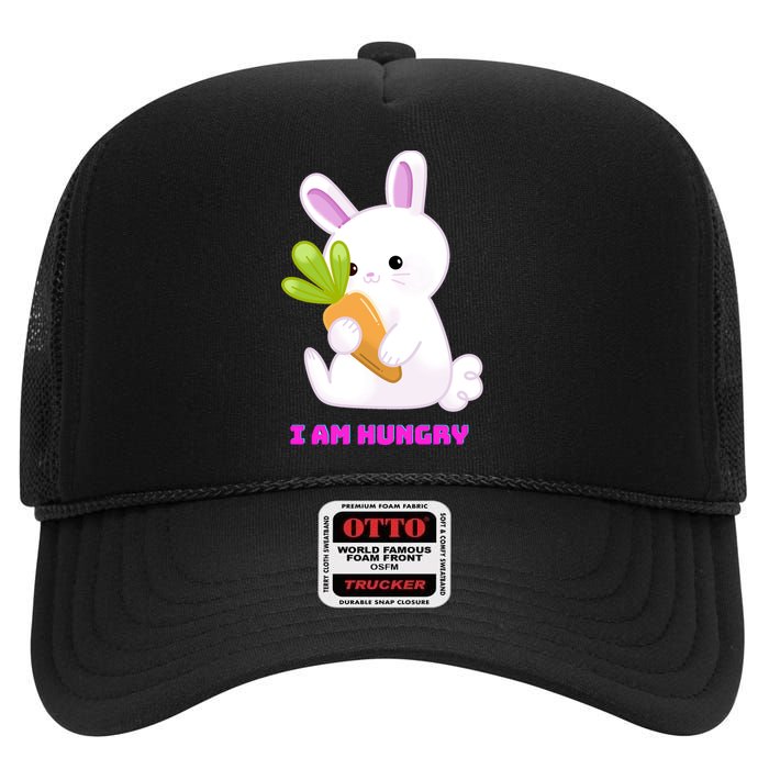 Happy Bunny Funny High Crown Mesh Back Trucker Hat