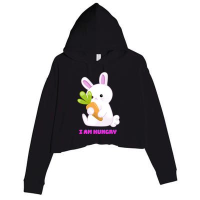 Happy Bunny Funny Crop Fleece Hoodie