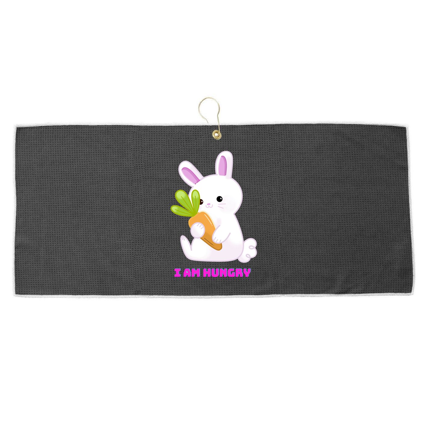 Happy Bunny Funny Large Microfiber Waffle Golf Towel