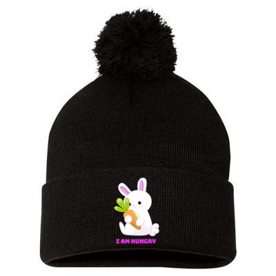 Happy Bunny Funny Pom Pom 12in Knit Beanie