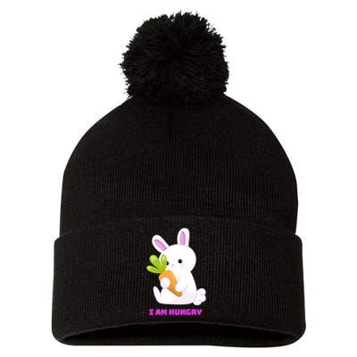 Happy Bunny Funny Pom Pom 12in Knit Beanie