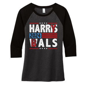 Harrys Balz Funny Harry Balz 2024 Gift Women's Tri-Blend 3/4-Sleeve Raglan Shirt