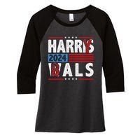 Harrys Balz Funny Harry Balz 2024 Gift Women's Tri-Blend 3/4-Sleeve Raglan Shirt