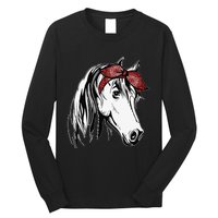 Horse Bandana For Equestrian Horseback Riding Horse Lover Long Sleeve Shirt