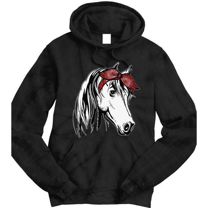 Horse Bandana For Equestrian Horseback Riding Horse Lover Tie Dye Hoodie