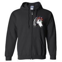 Horse Bandana For Equestrian Horseback Riding Horse Lover Full Zip Hoodie