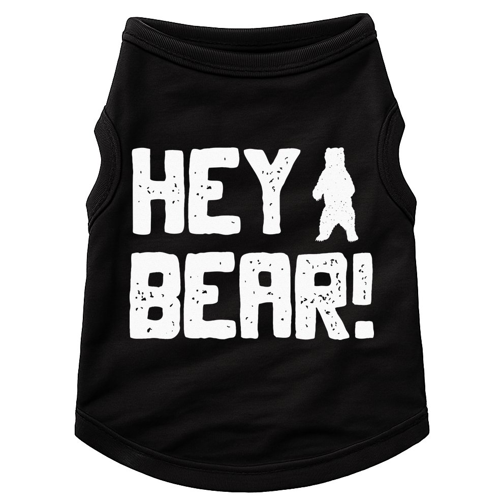 Hey Bear! Funny Hiking Outdoors Black Grizzly Bear Survival Doggie Tank