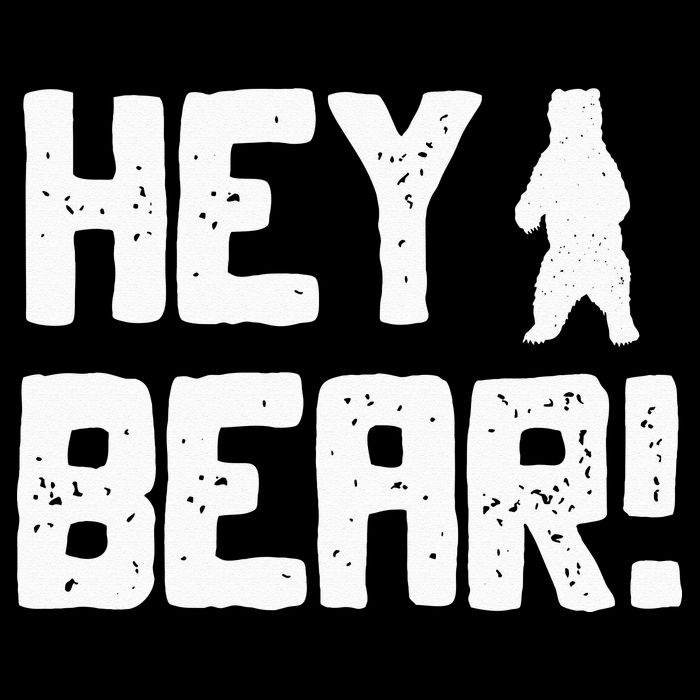 Hey Bear! Funny Hiking Outdoors Black Grizzly Bear Survival Poster