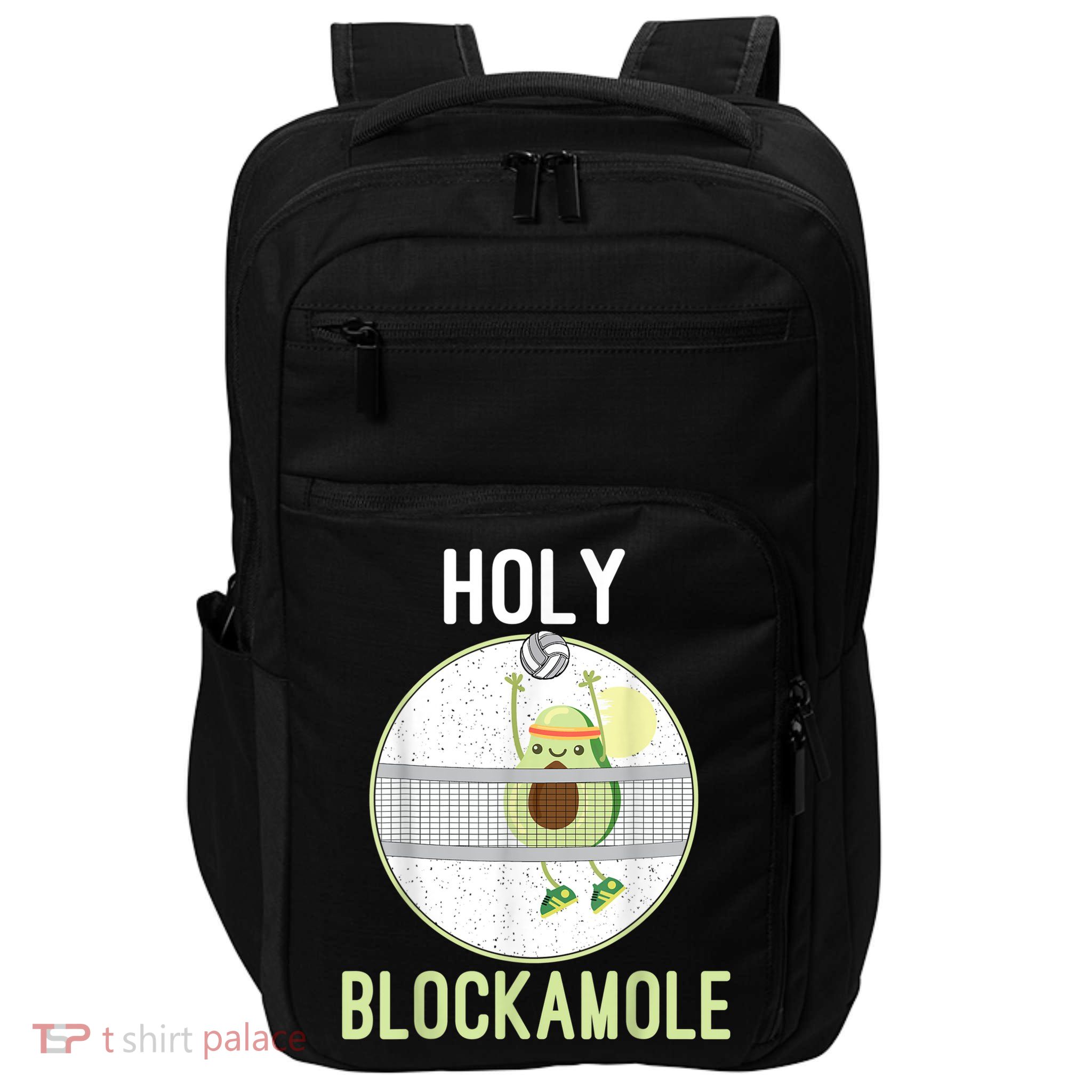 Holy Blockamole Funny Volleyball Block Avocado N Girls Impact Tech Backpack